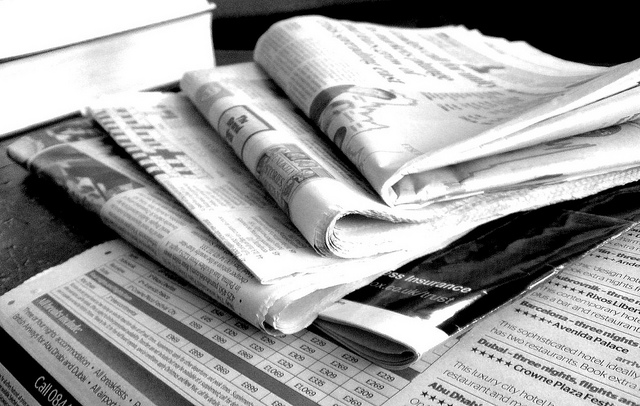 Newspapers: Flickr.com, Jon S - https://www.flickr.com/photos/62693815@N03/6277208708